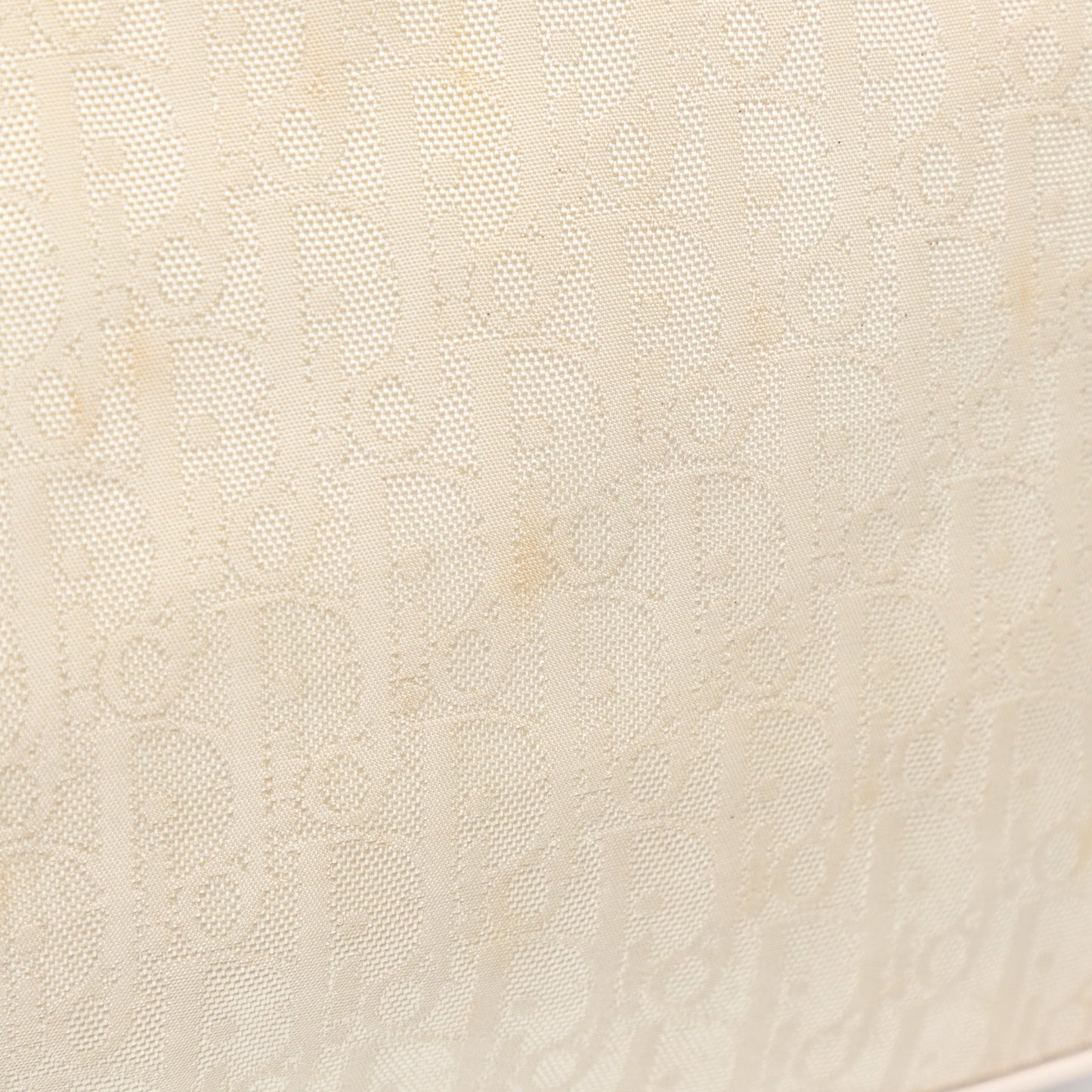 Beige Dior Diorissimo Canvas and Leather Ethnic Tote