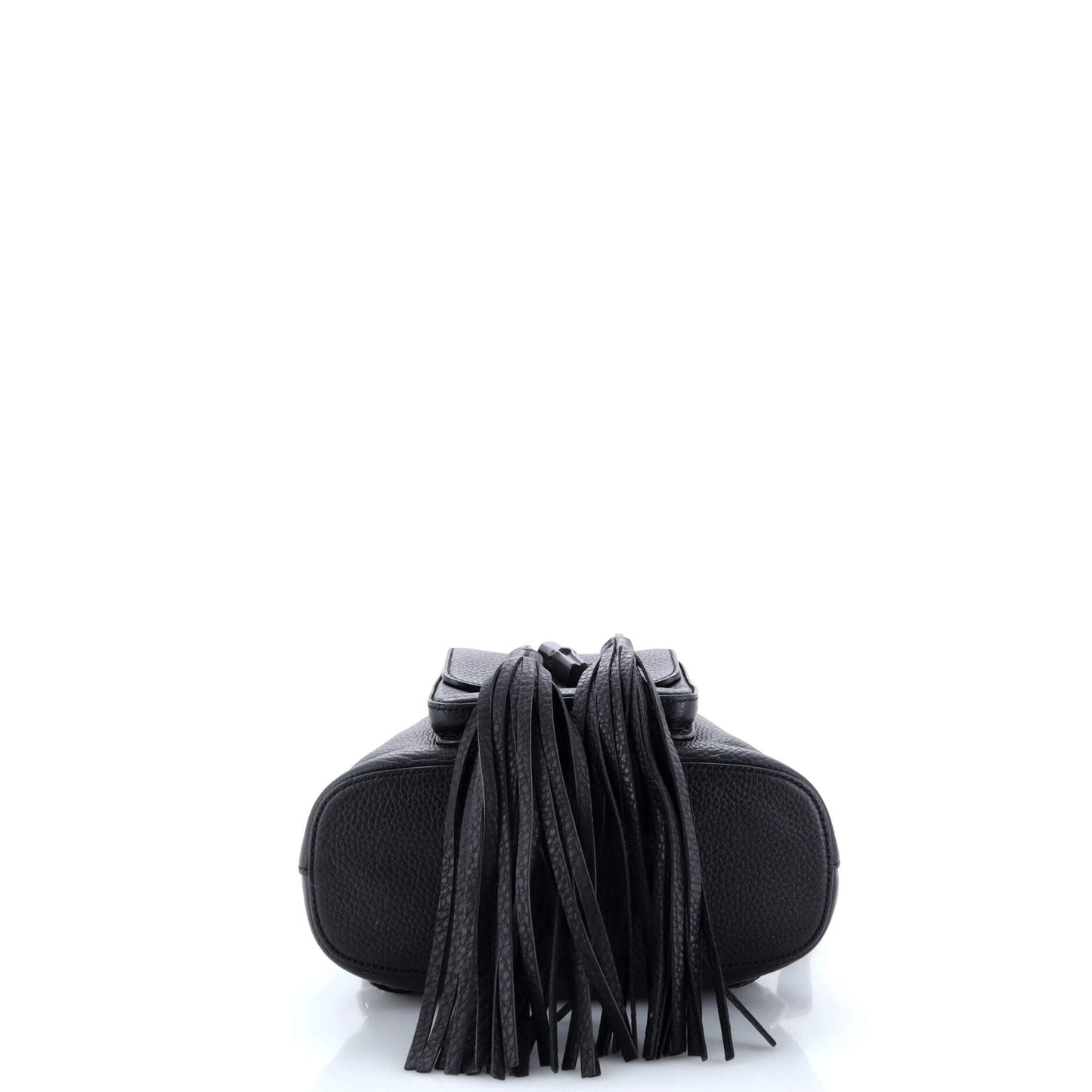 Bamboo Tassel Backpack Leather Mini