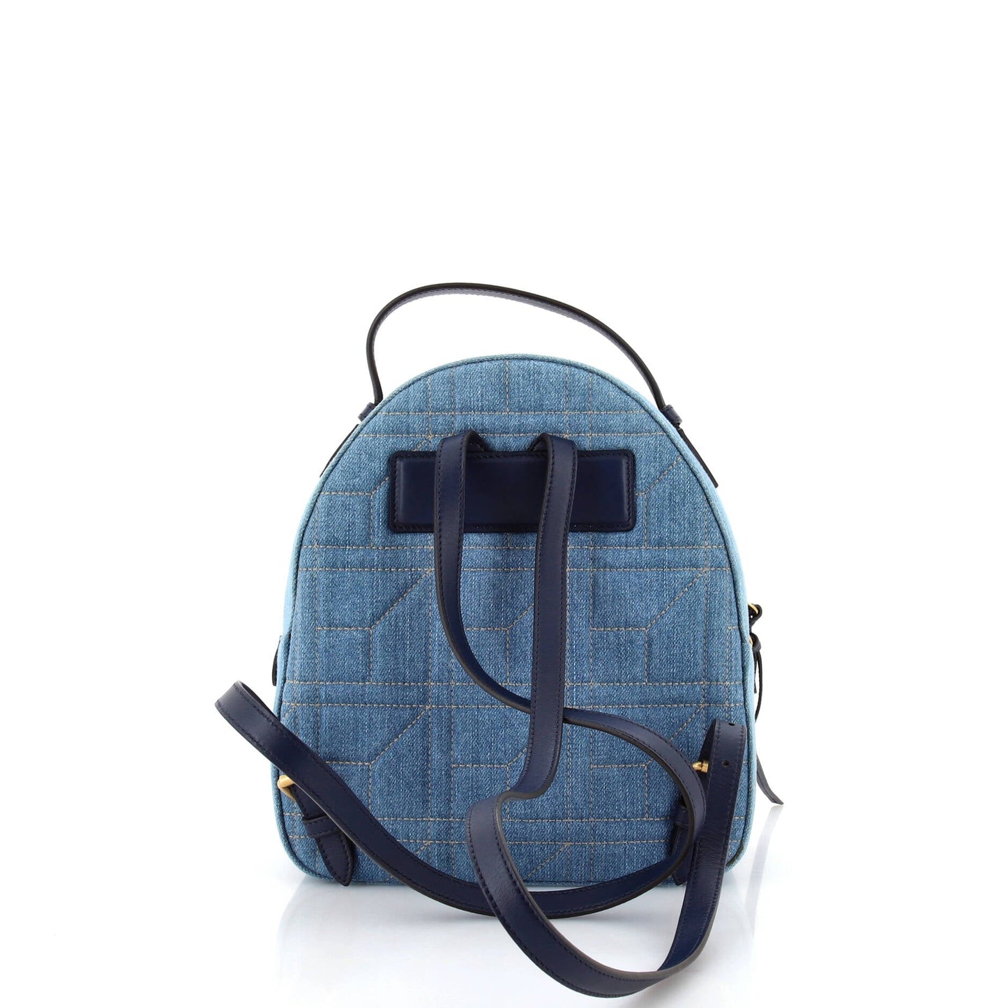 Pearly GG Marmont Backpack Embellished Matelasse Denim Small
