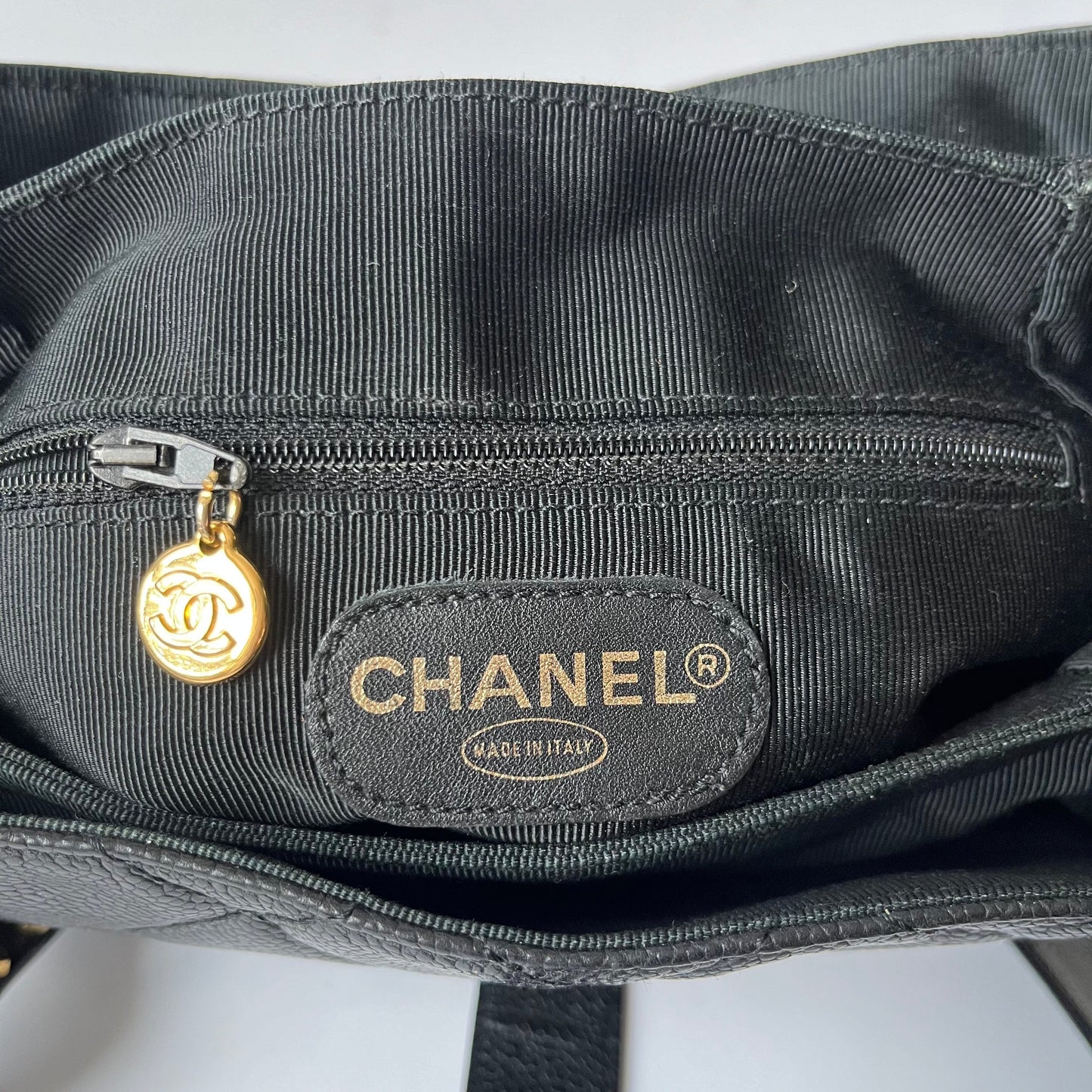 Chanel Vintage Duma Backpack Black Caviar Leather Gold Hardware, 1996-97