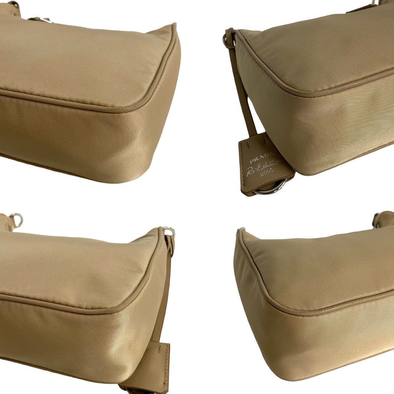 PRADA Shoulder Bag Nylon beige Re:Edition