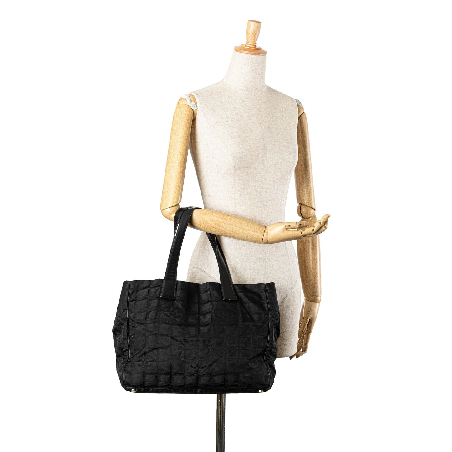 Black Chanel New Travel Line Nylon Tote
