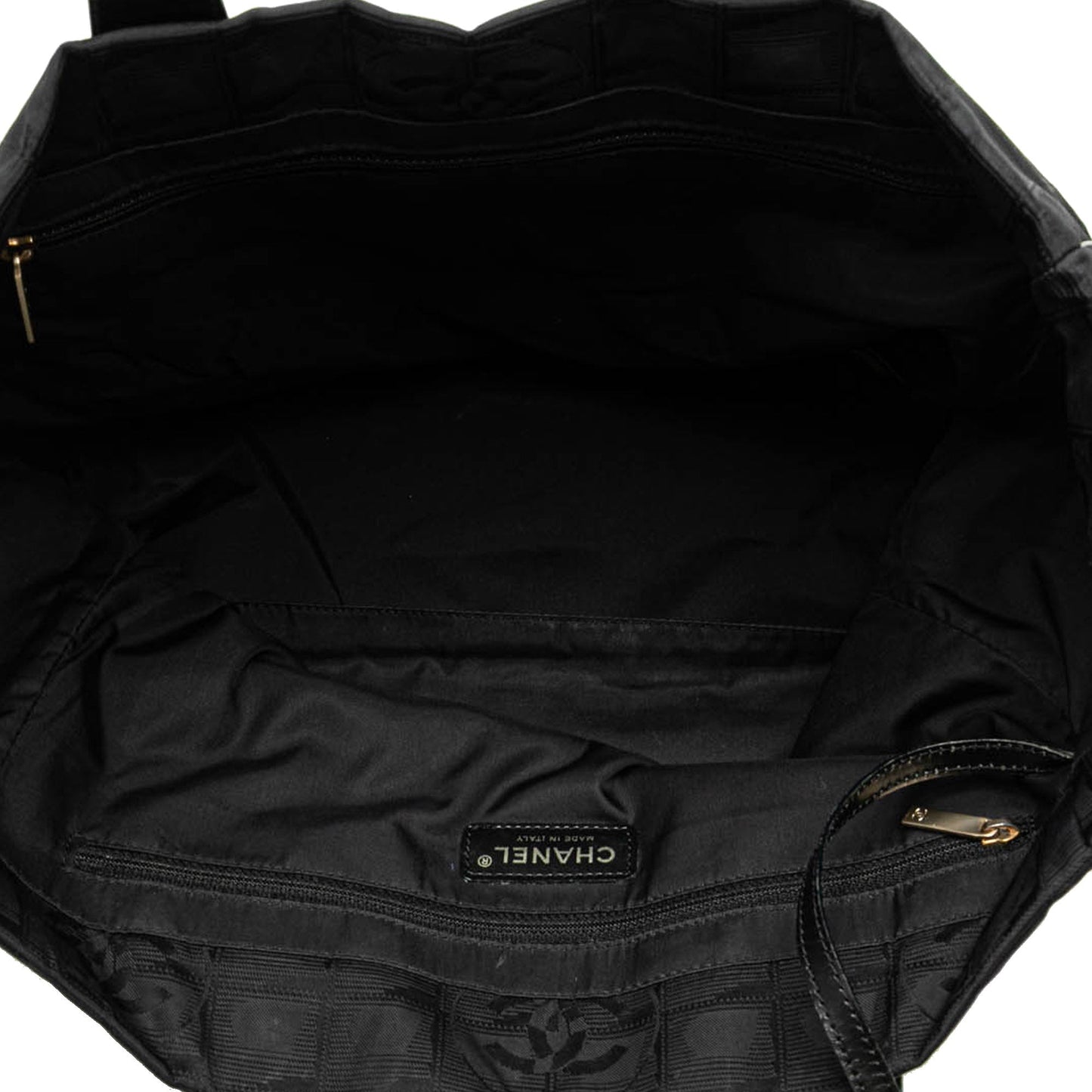 Black Chanel New Travel Line Nylon Tote