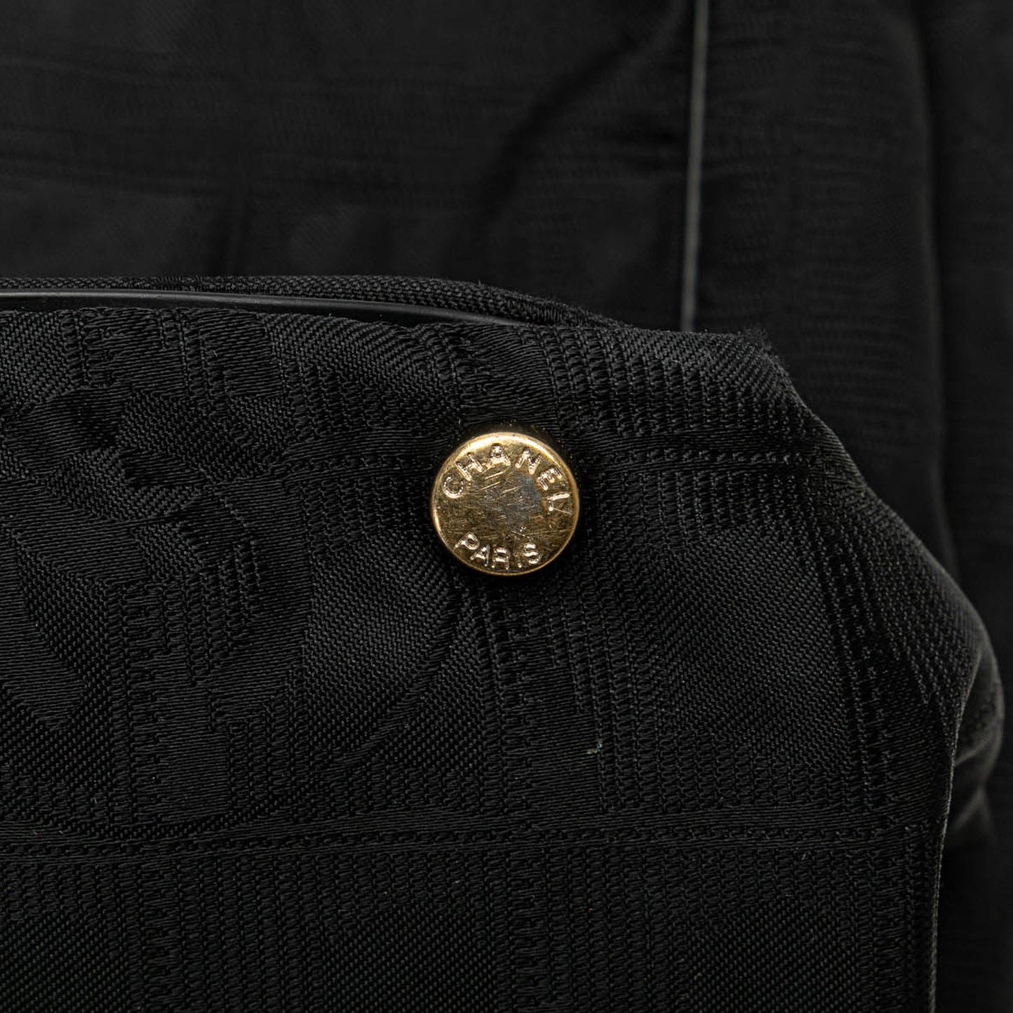 Black Chanel New Travel Line Nylon Tote