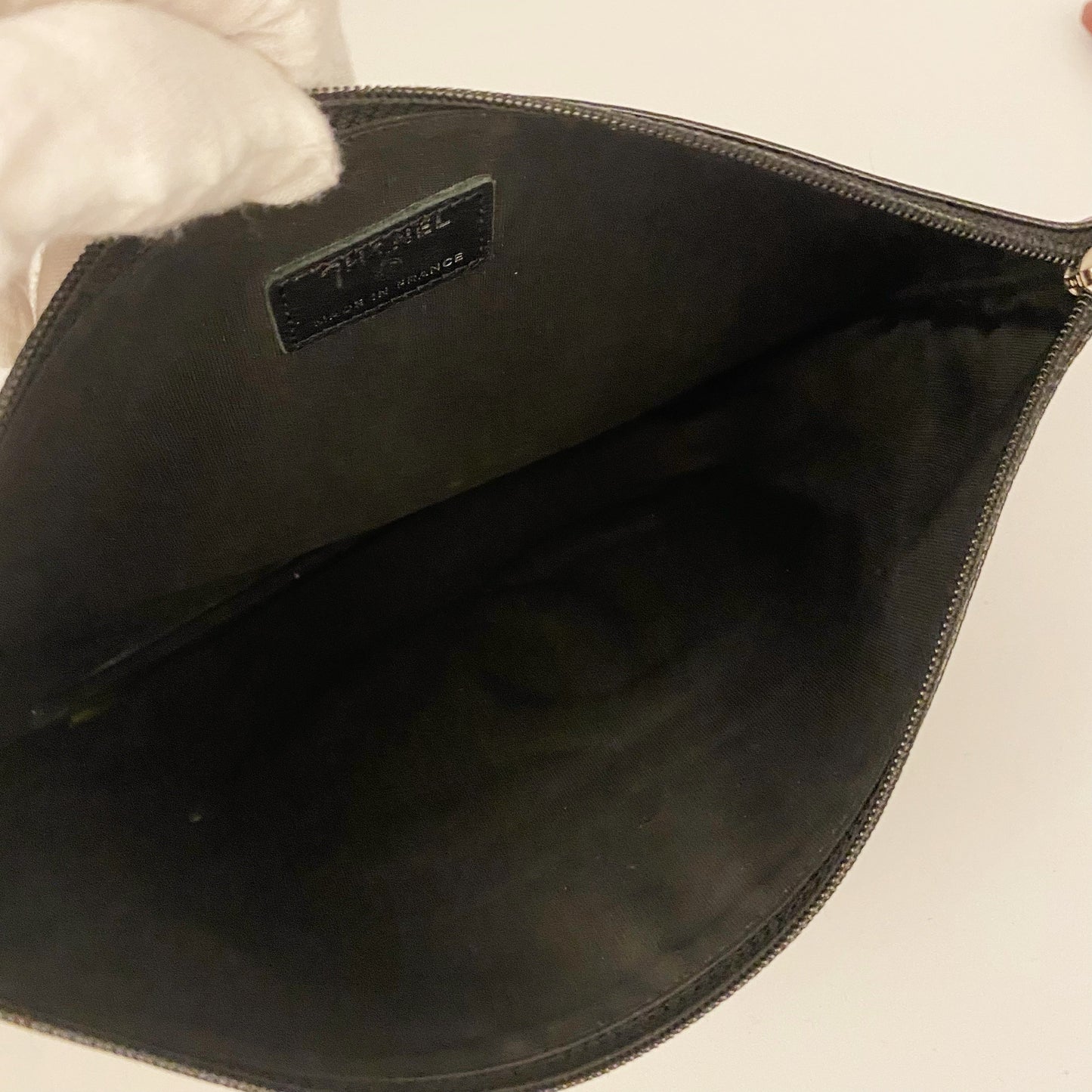 Chanel Black Leather Clutch