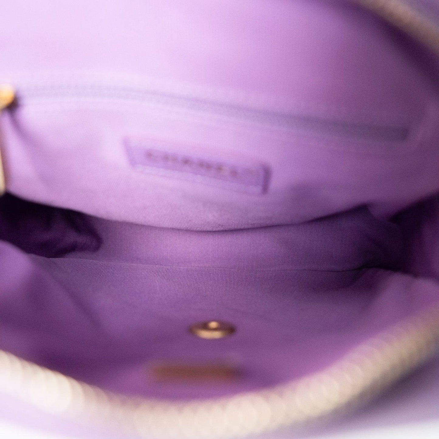 22P Purple Caviar Quilted Melody Chain BackPack w/ Aged Gold Hardware