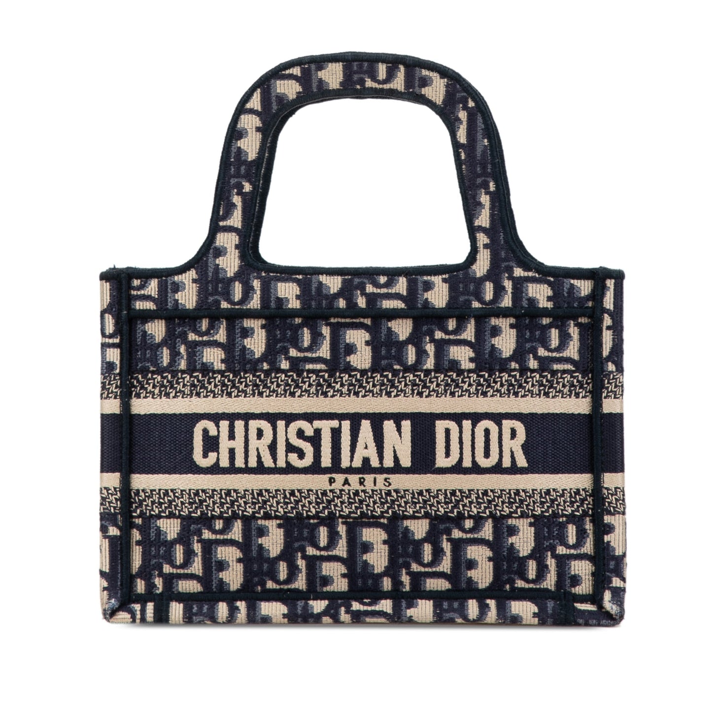 Blue Dior Mini Oblique Book Tote Handbag