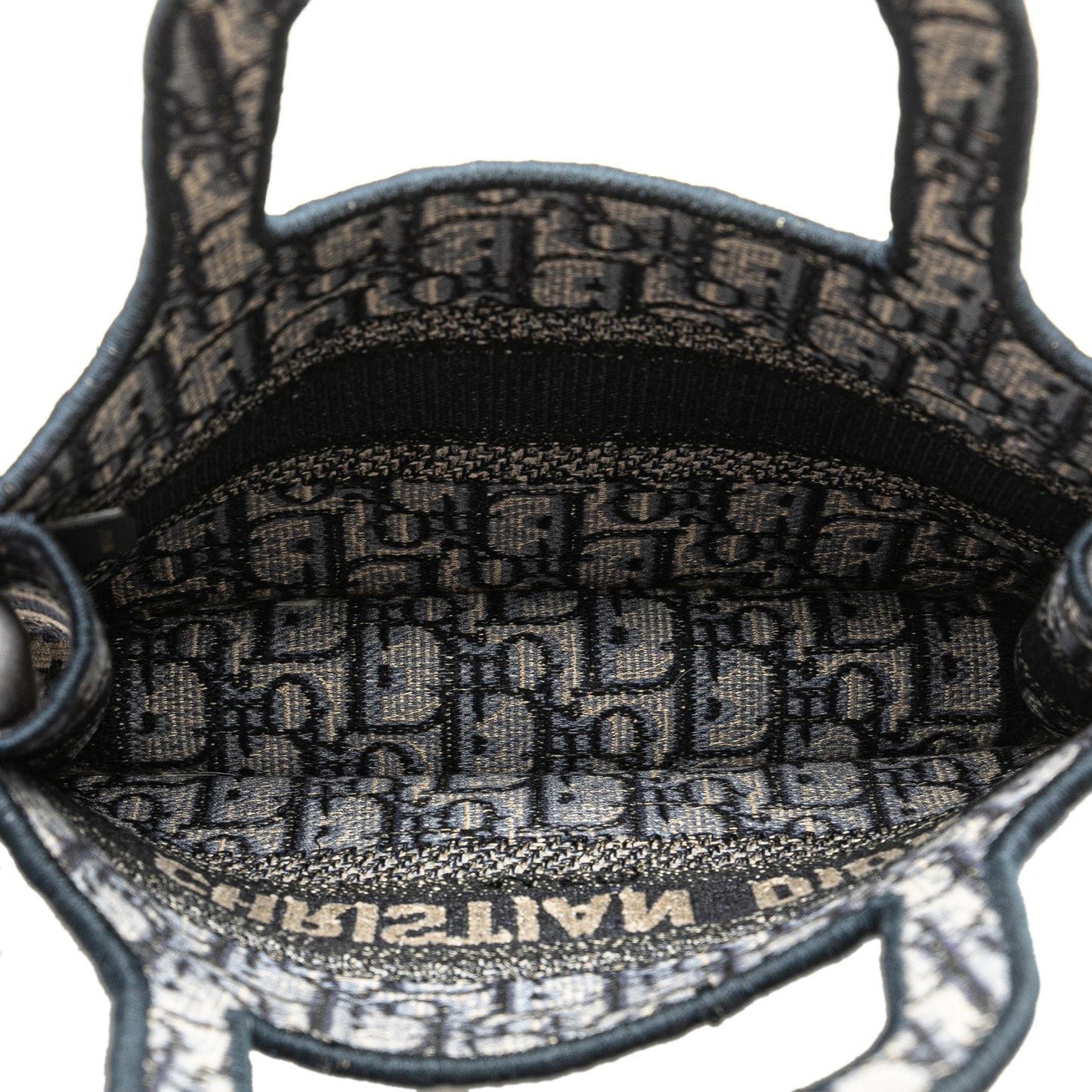 Blue Dior Mini Oblique Book Tote Handbag