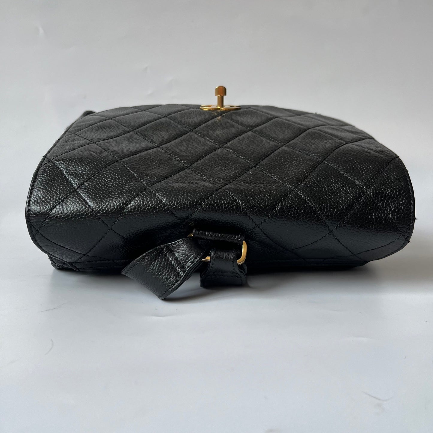 Chanel Vintage Duma Backpack Black Caviar Leather Gold Hardware, 1996-97