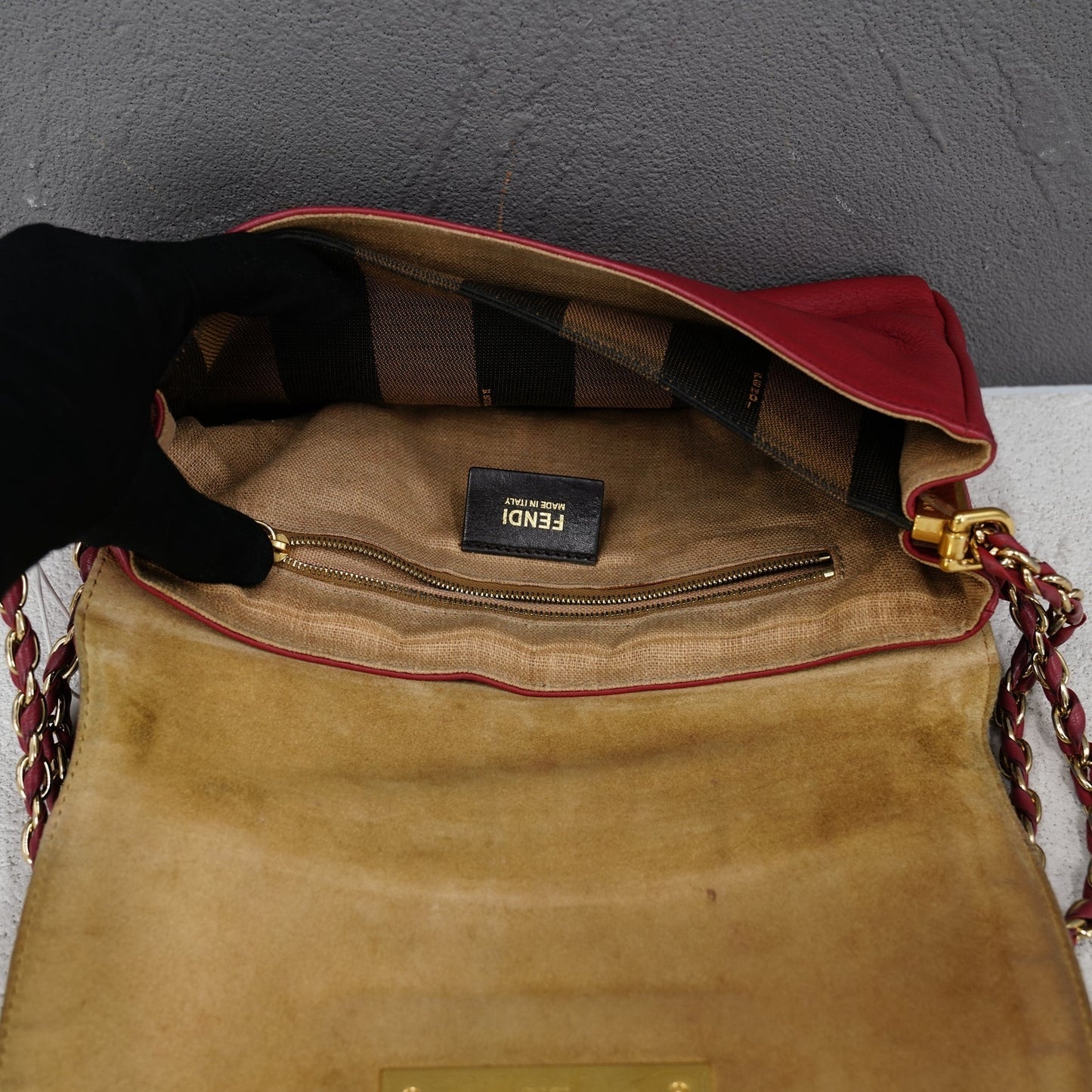 Fendi Leather Claudia Crossbody Bag - '10s