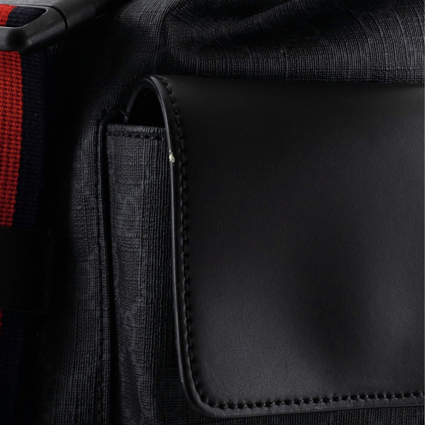 Double Pocket Buckle Backpack GG Coated Canvas Large