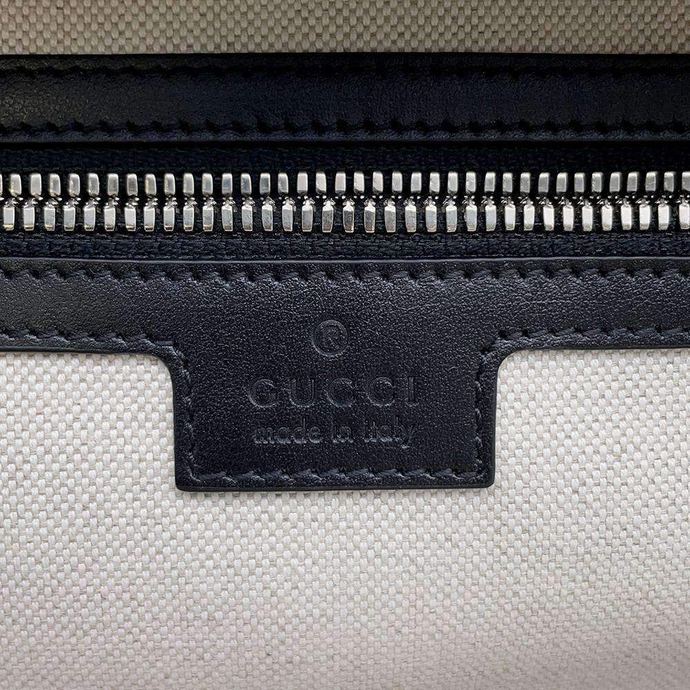 GUCCI GG Embossed Backpack Black 658579 Leather