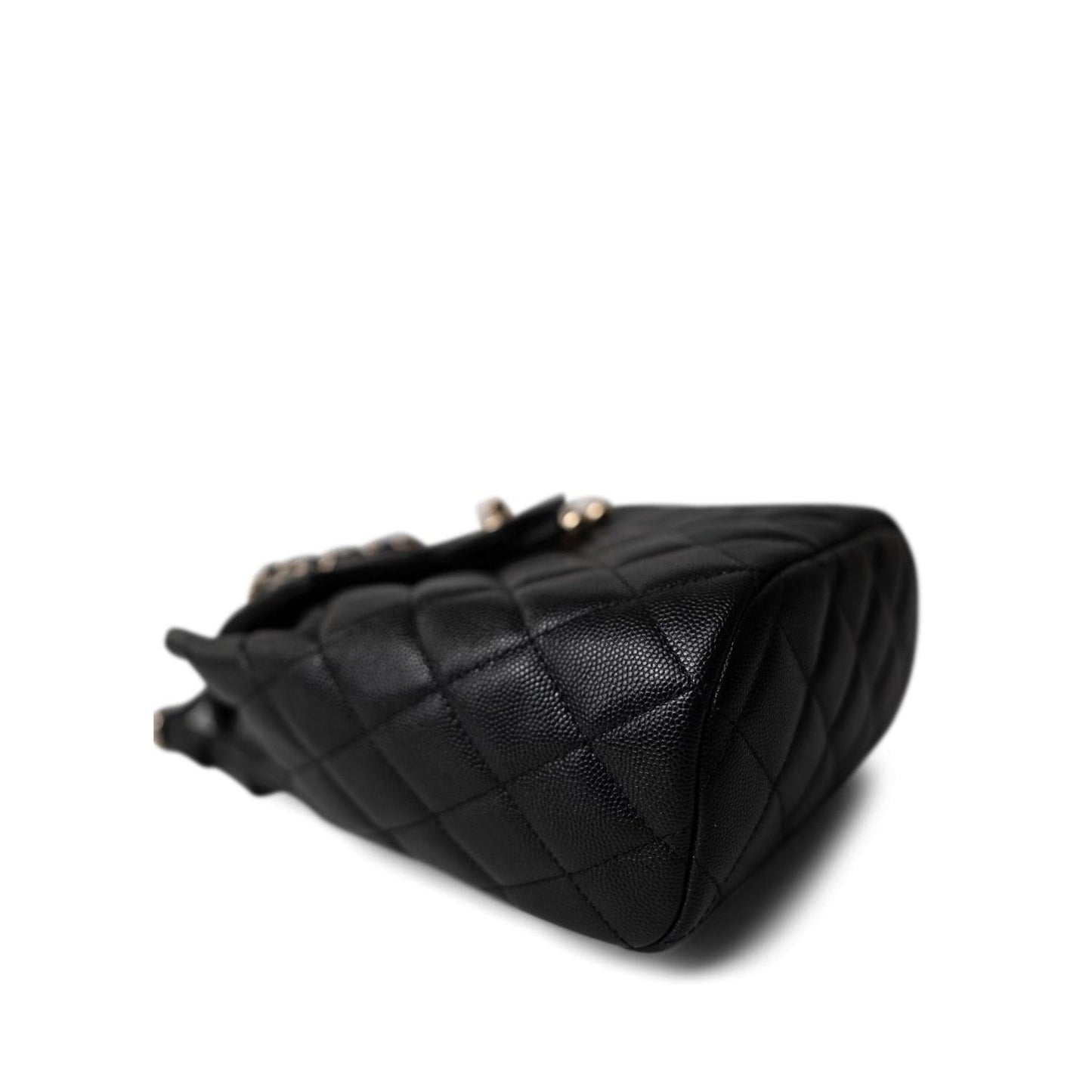 24S Black Caviar Quilted Urban Spirit Backpack LGHW