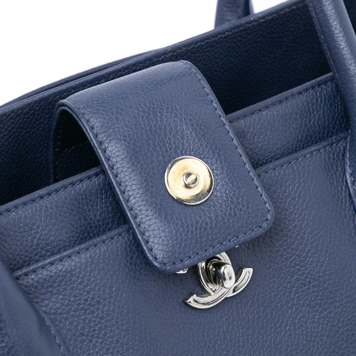 Blue Chanel Small Calfskin Executive Cerf Tote