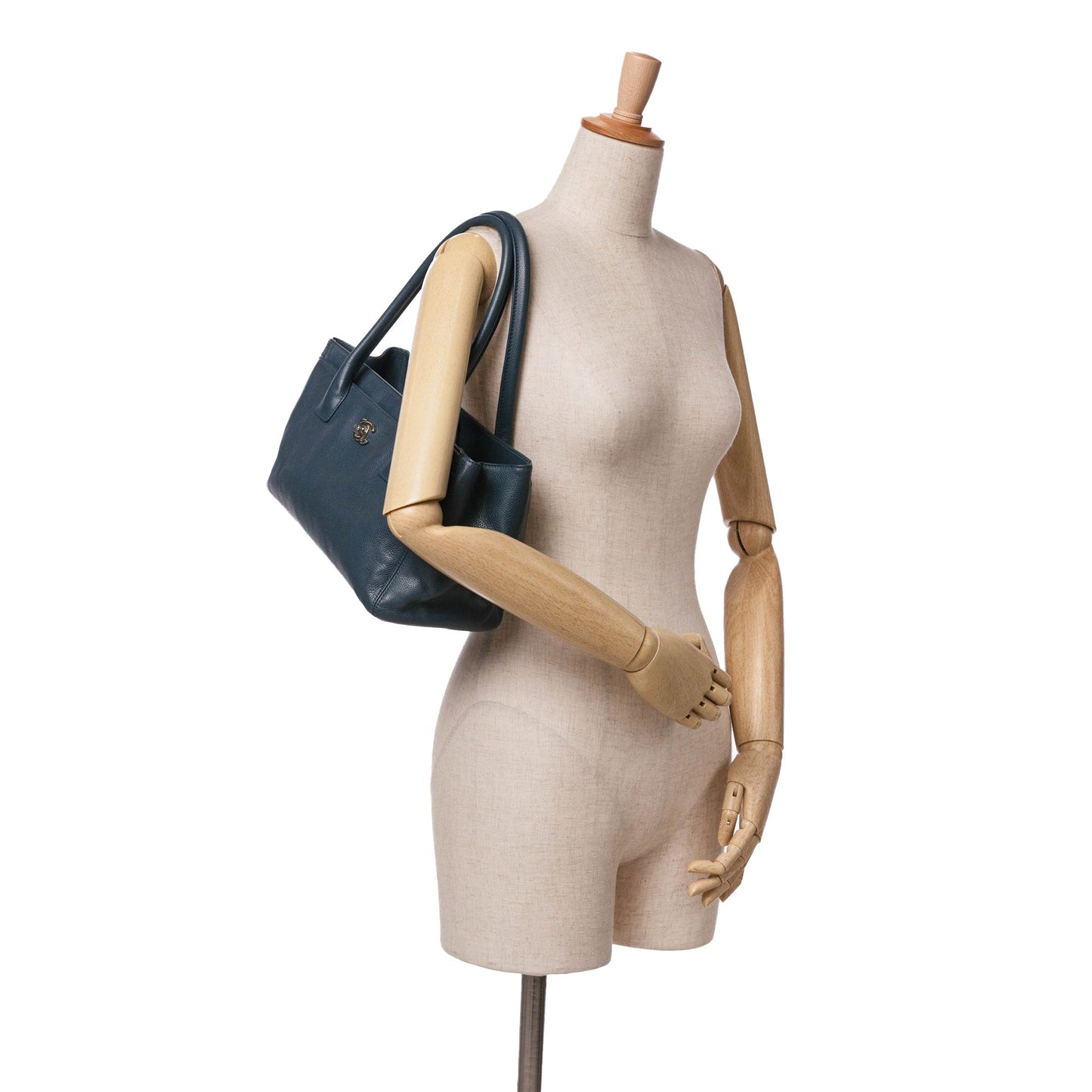 Blue Chanel Small Calfskin Executive Cerf Tote