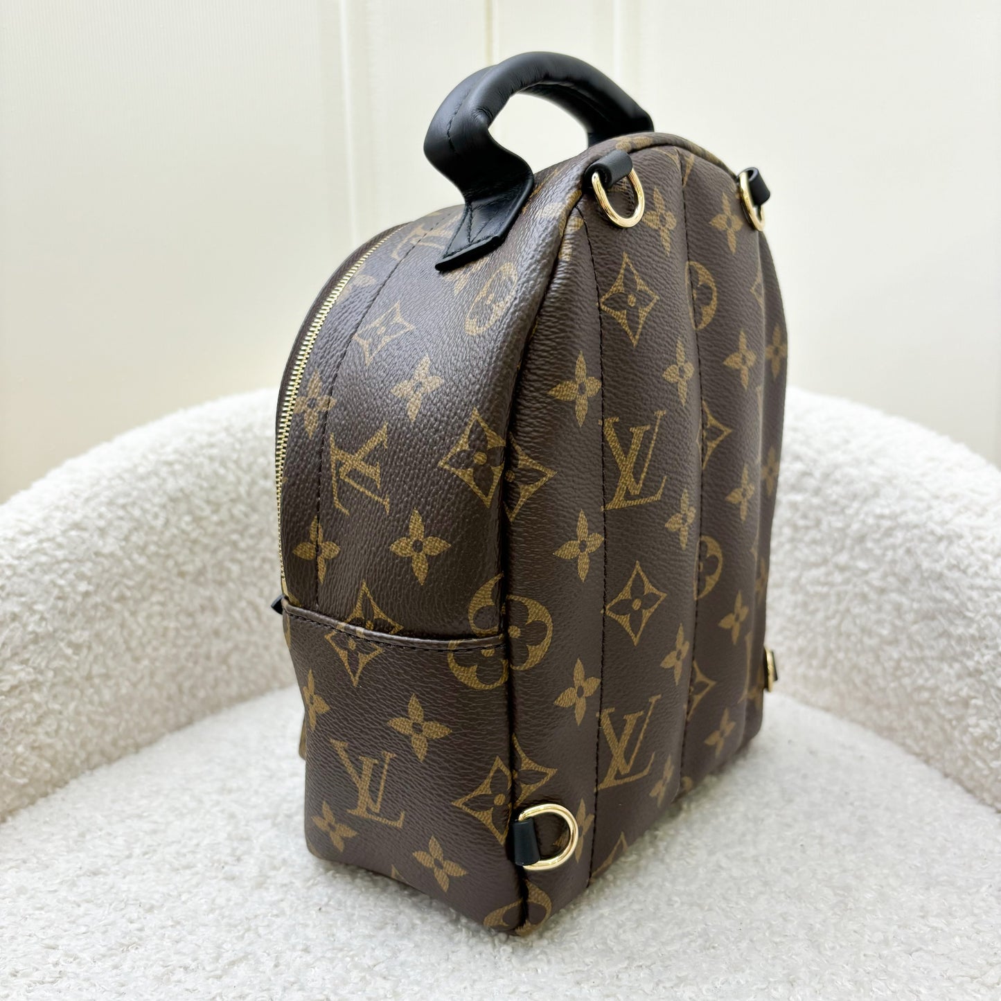 LV Palm Springs Mini Backpack in Monogram Canvas and GHW