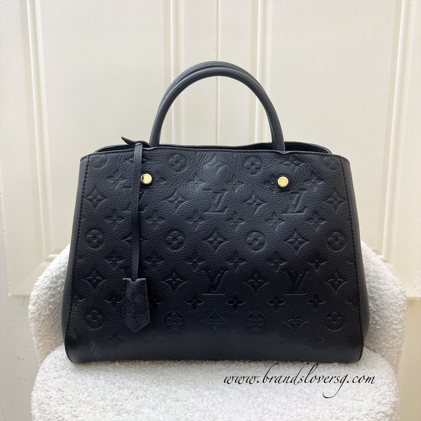 LV Montaigne MM in Black Empreinte Leather and GHW