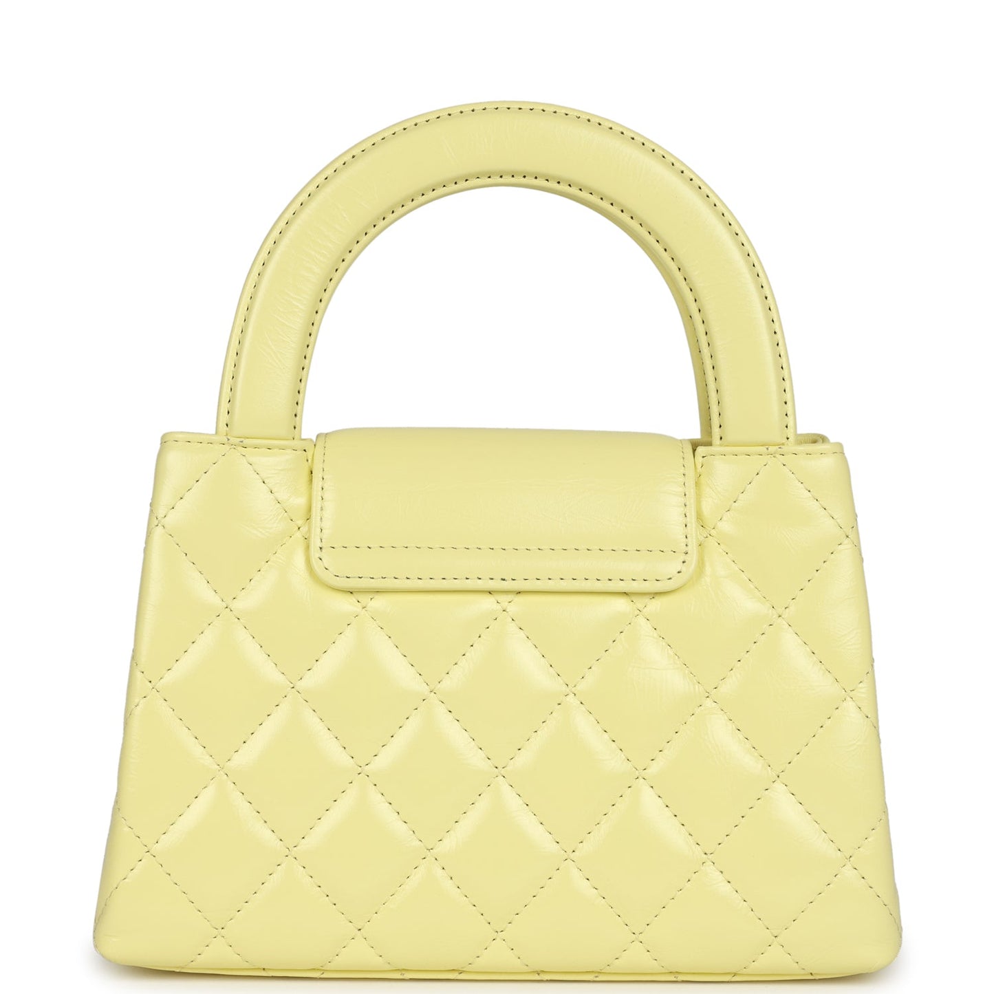 Chanel Small Kelly Yellow Shiny Aged Calfskin Brushed Gold Hardware