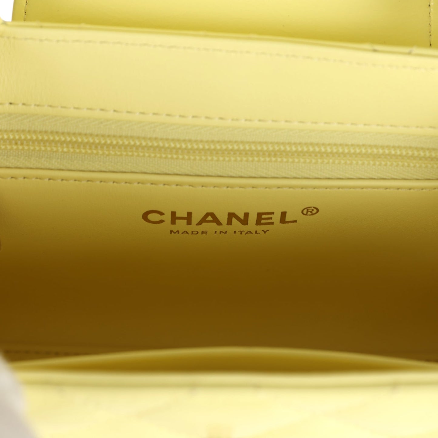 Chanel Small Kelly Yellow Shiny Aged Calfskin Brushed Gold Hardware