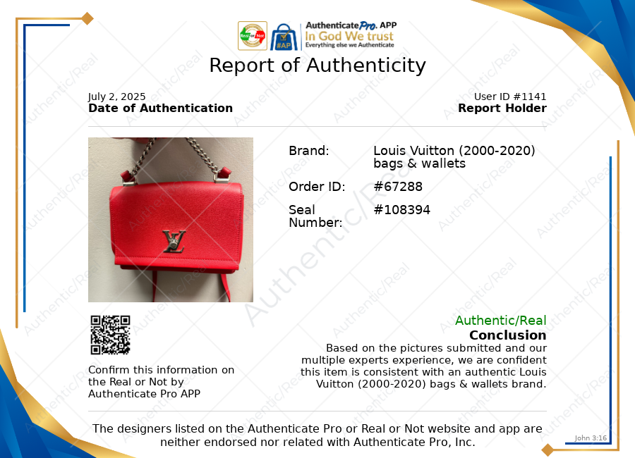 Crossbody Luxury Designer By Louis Vuitton In Red & Silver, Size:Small
