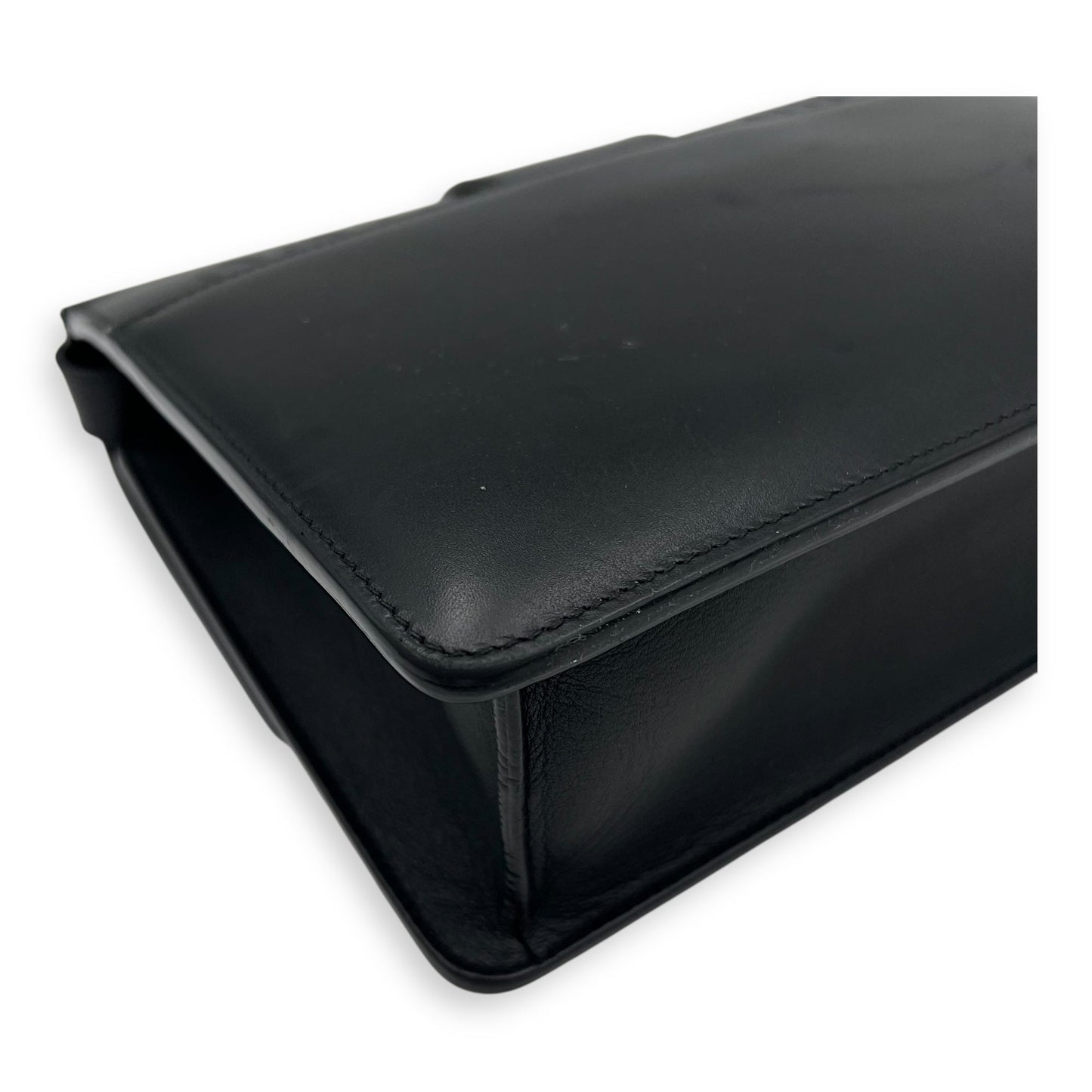 30 Montaigne Crossbody Bag Black in Calfskin, Gold hardware