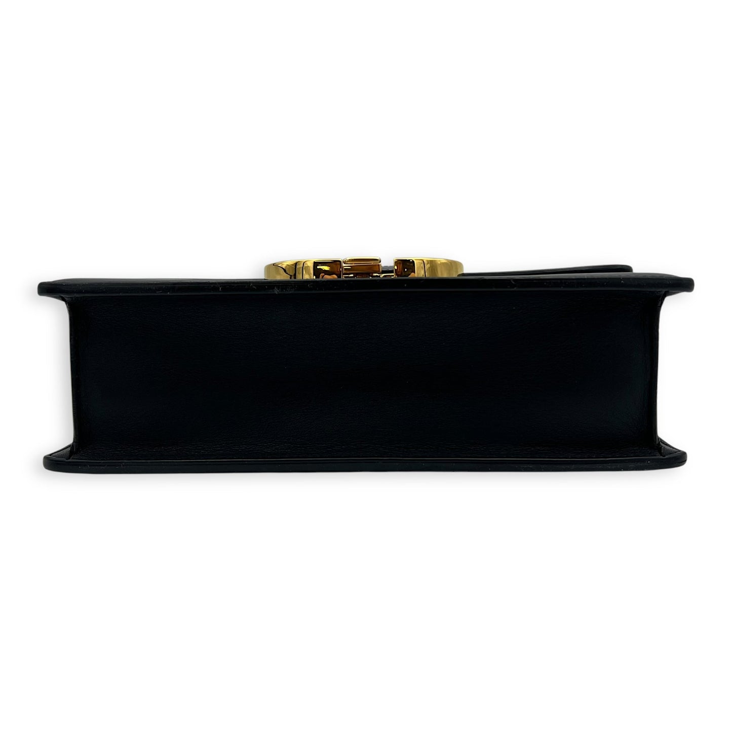 30 Montaigne Crossbody Bag Black in Calfskin, Gold hardware