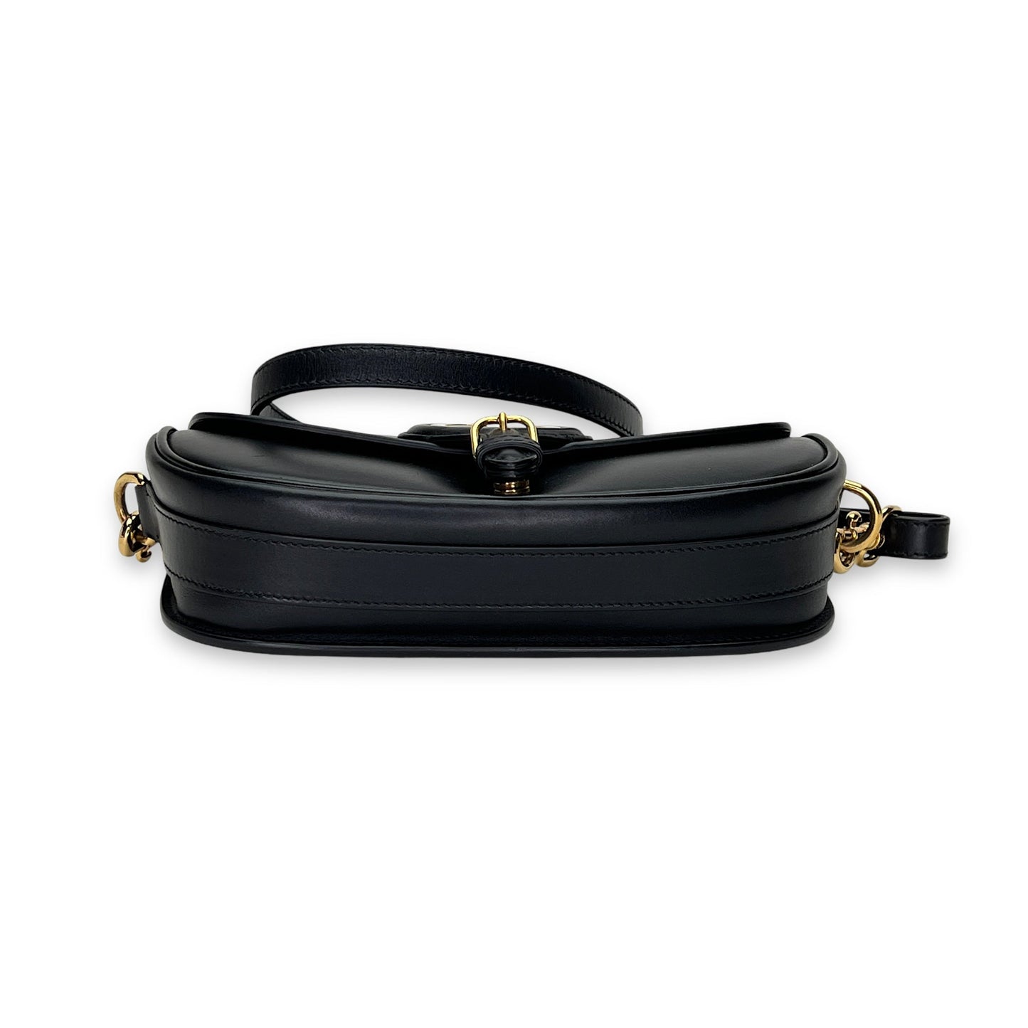Bobby East West Crossbody bag in Calfskin, Gold Hardware