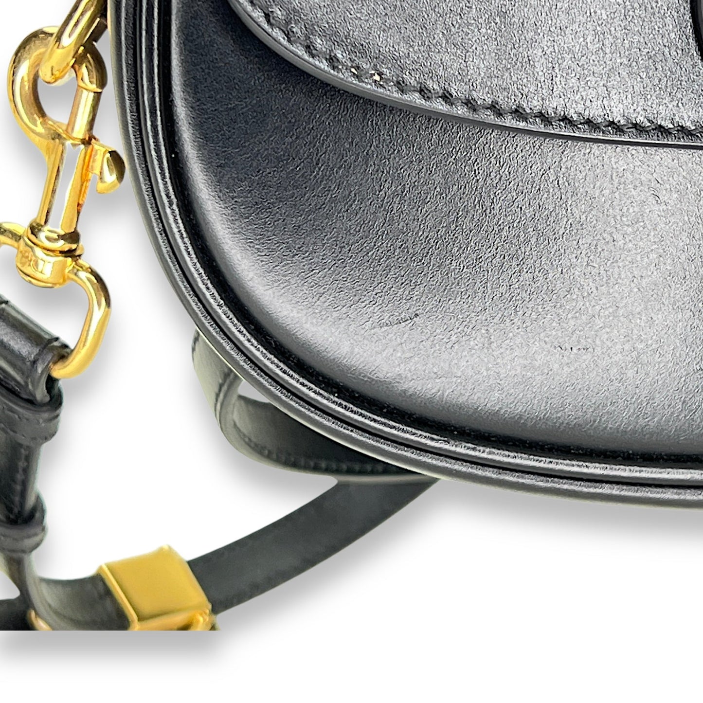 Bobby East West Crossbody bag in Calfskin, Gold Hardware