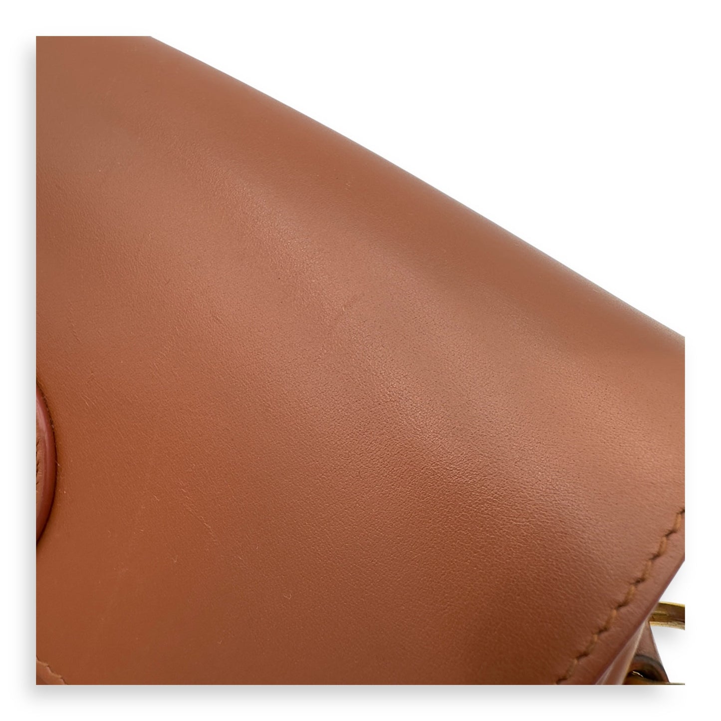 Bobby Shoulder Bag Brown in Calfskin, Gold hardware