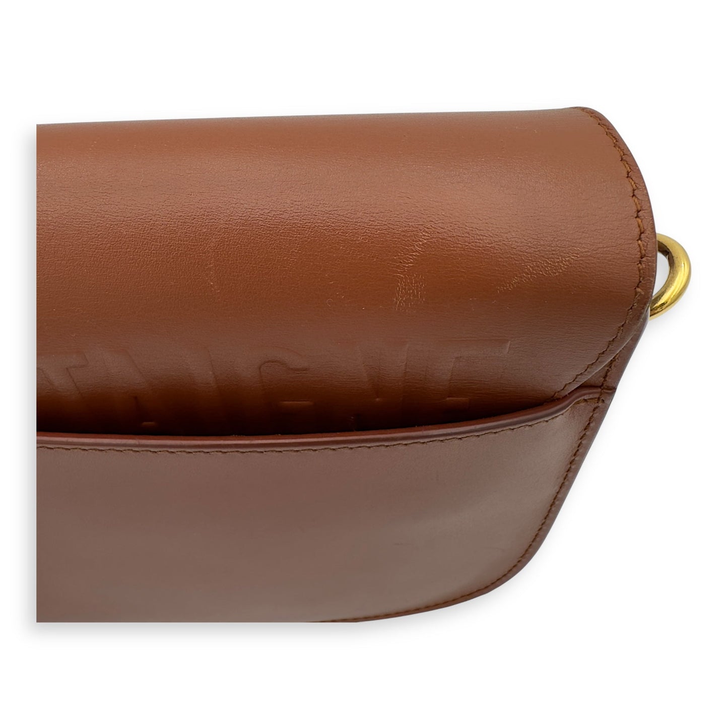 Bobby Shoulder Bag Brown in Calfskin, Gold hardware