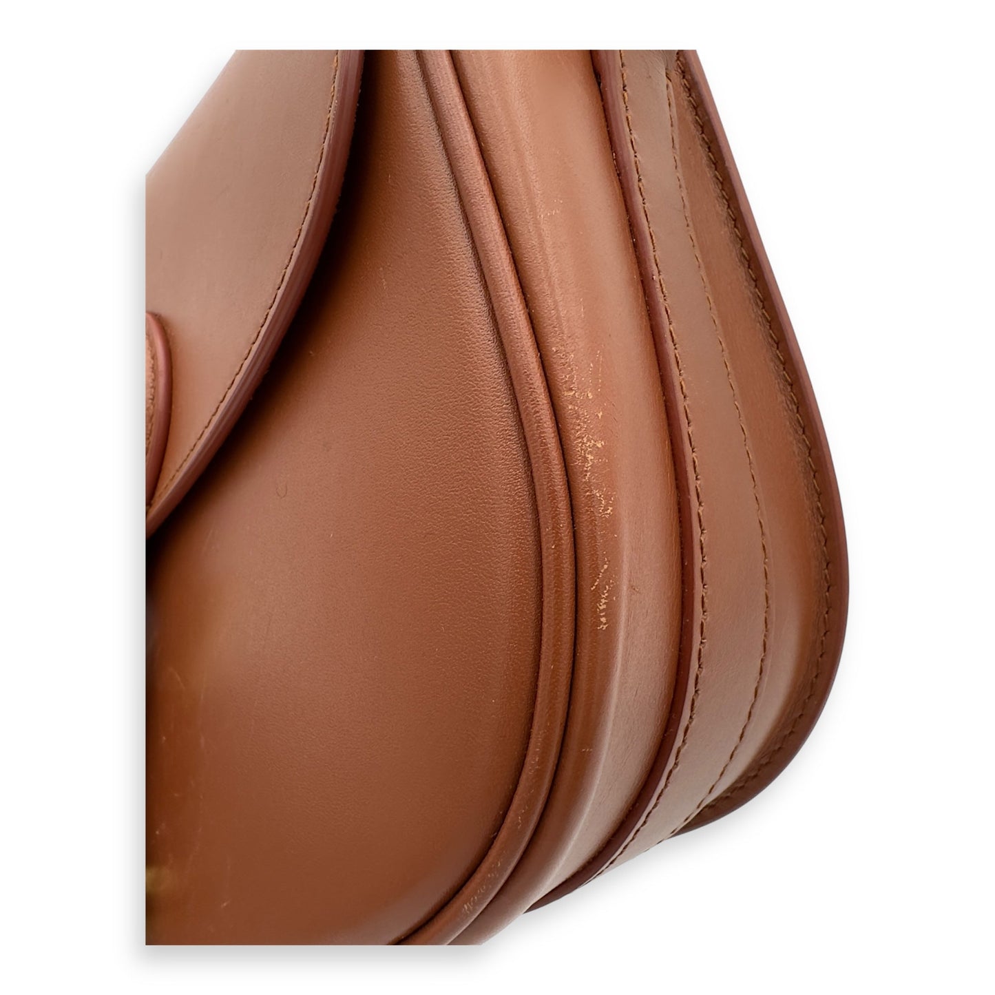 Bobby Shoulder Bag Brown in Calfskin, Gold hardware