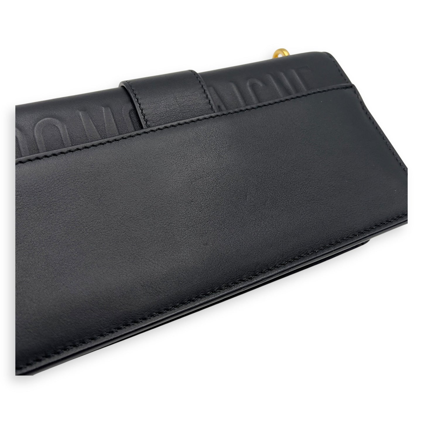 Montaigne Shoulder Bag Black in Calfskin, Gold hardware