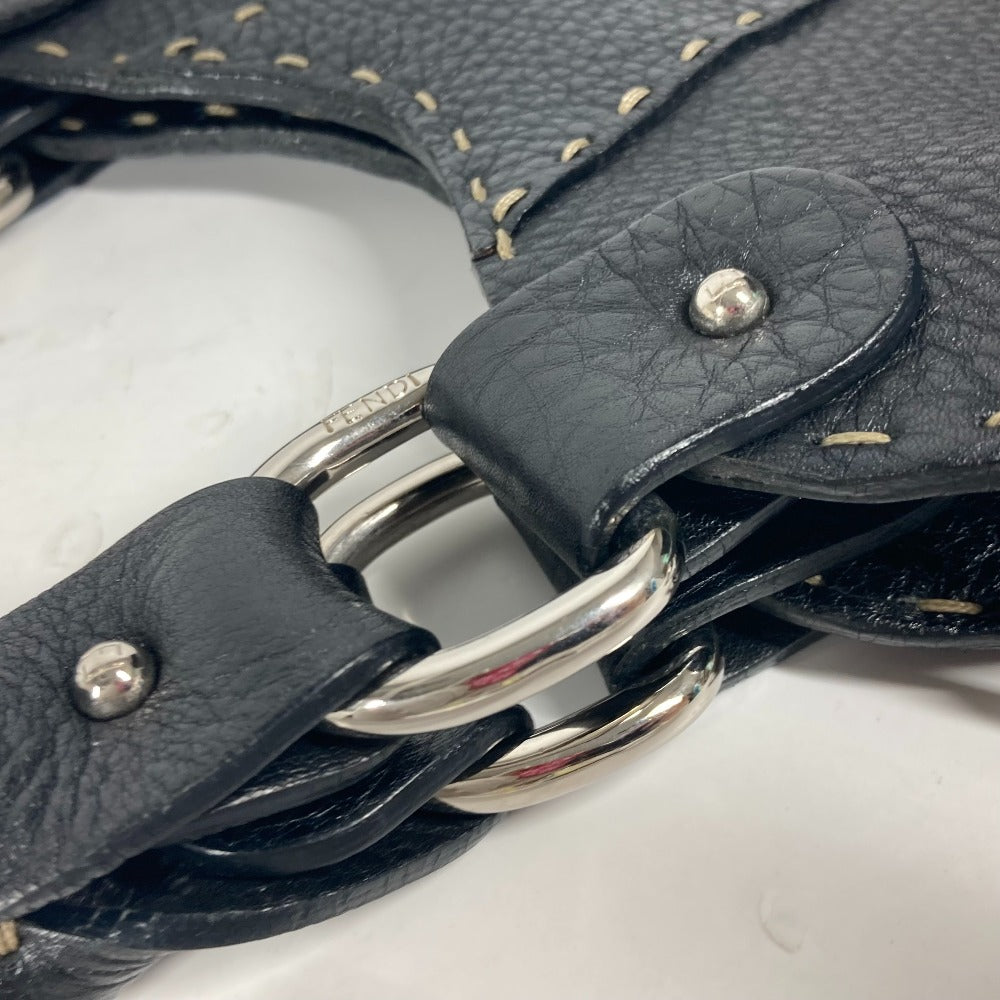 FENDI Handbag 8BR264 leather black Celeria Women Used