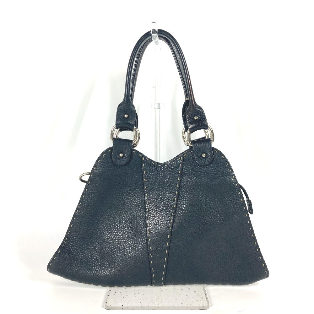 FENDI Handbag 8BR264 leather black Celeria Women Used