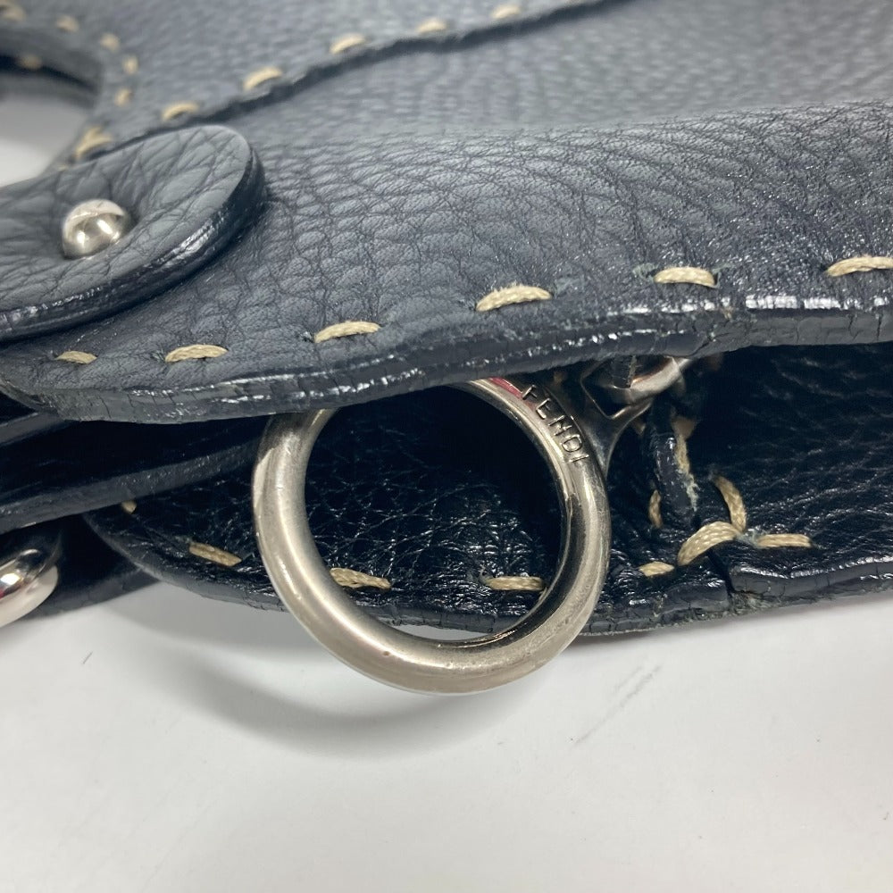 FENDI Handbag 8BR264 leather black Celeria Women Used