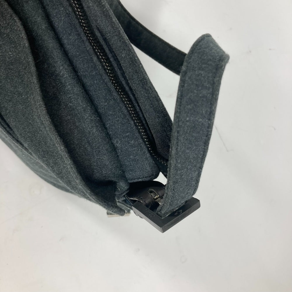 FENDI Shoulder Bag Jersey gray Mamma Bucket logo