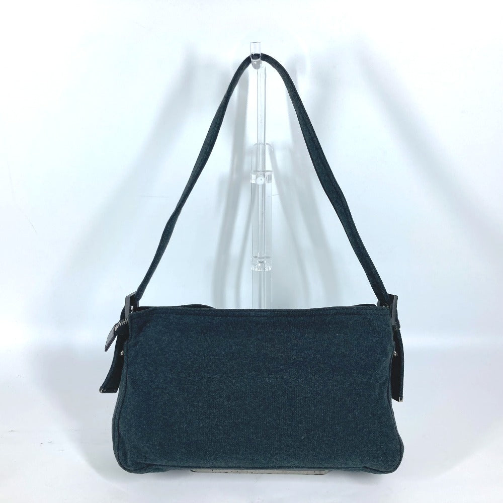 FENDI Shoulder Bag Jersey gray Mamma Bucket logo