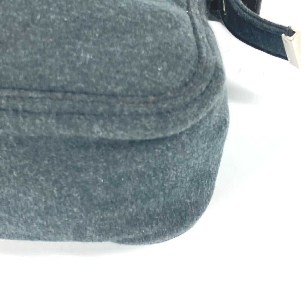 FENDI Shoulder Bag Jersey gray Mamma Bucket logo