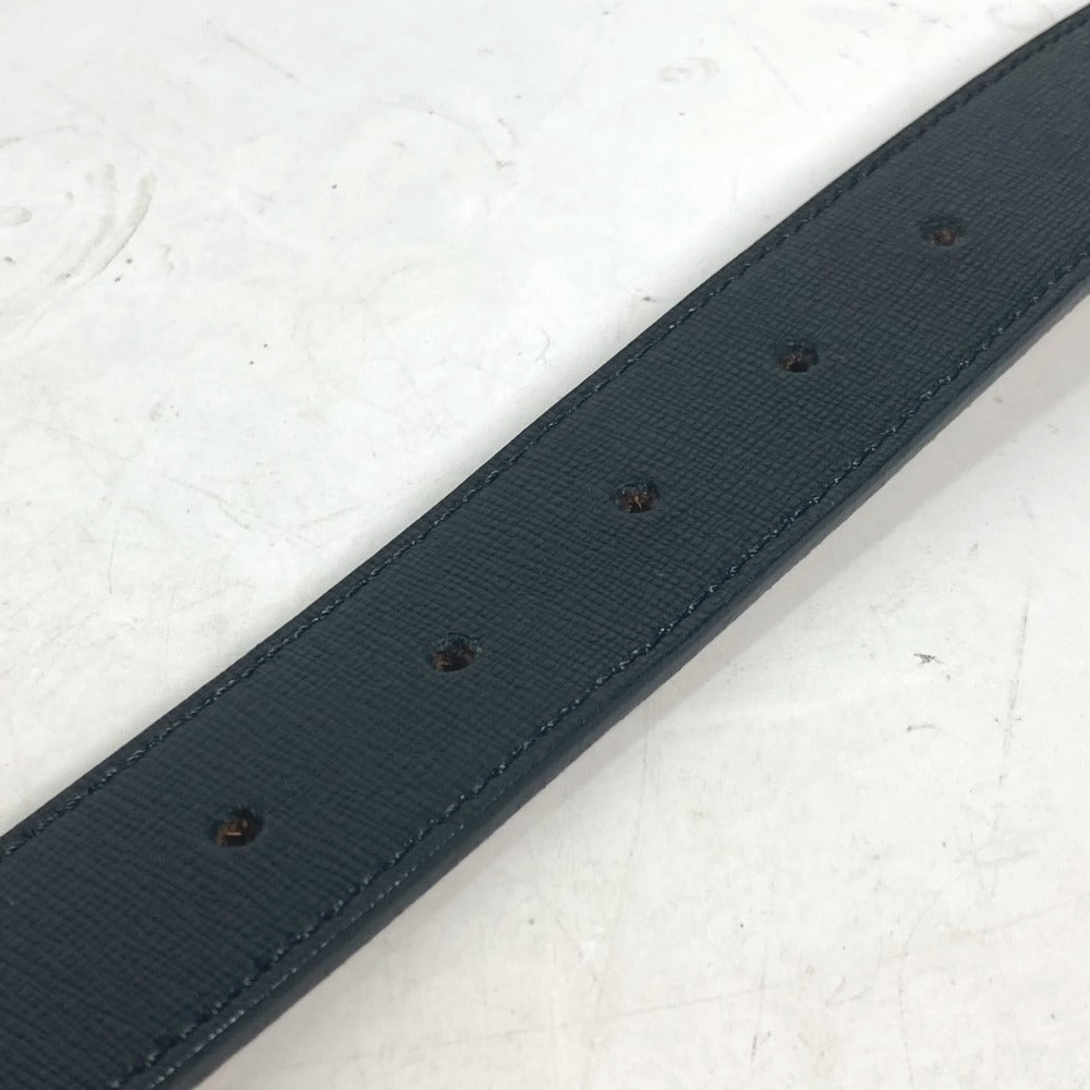 FENDI belt leather black Monster Buckle 75