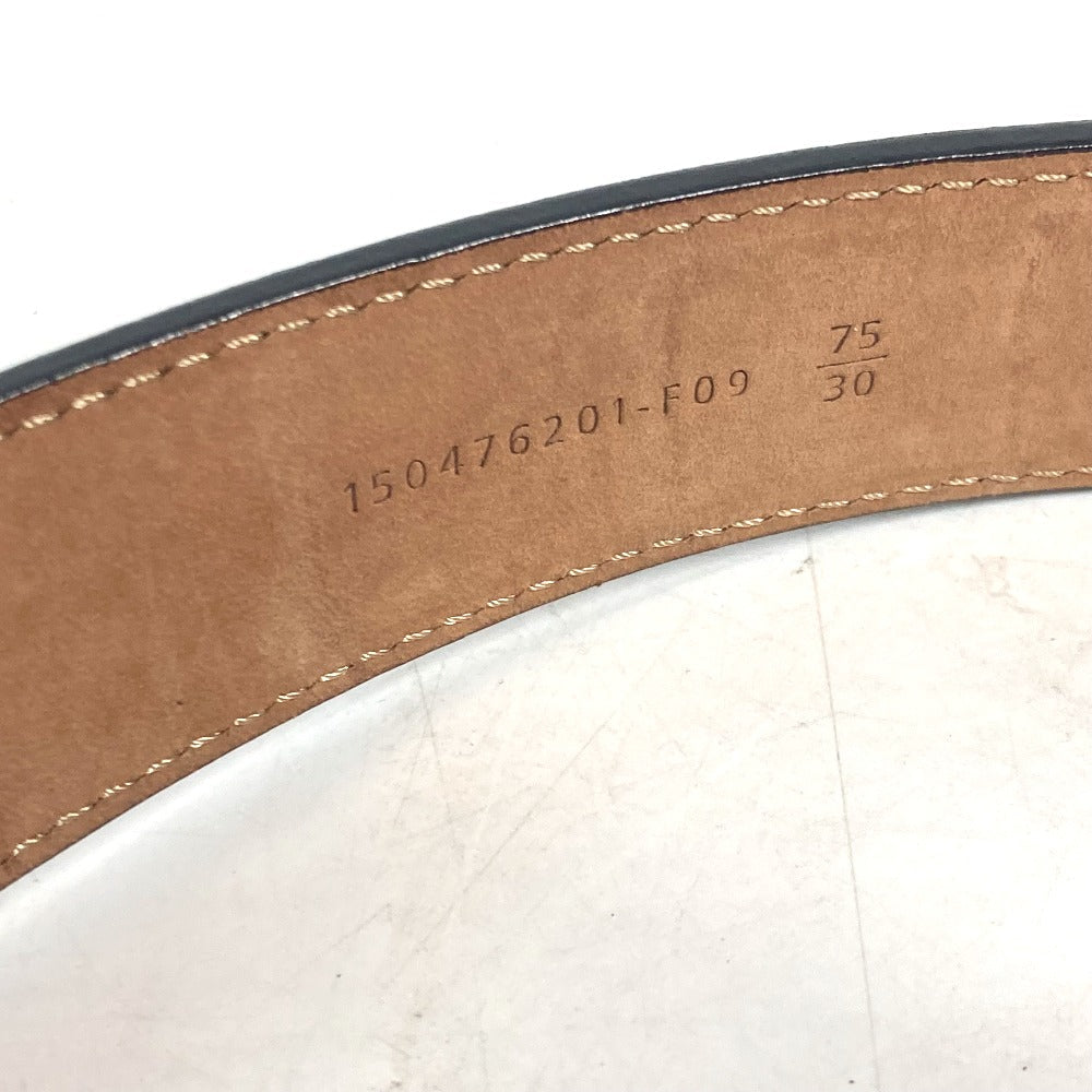 FENDI belt leather black Monster Buckle 75
