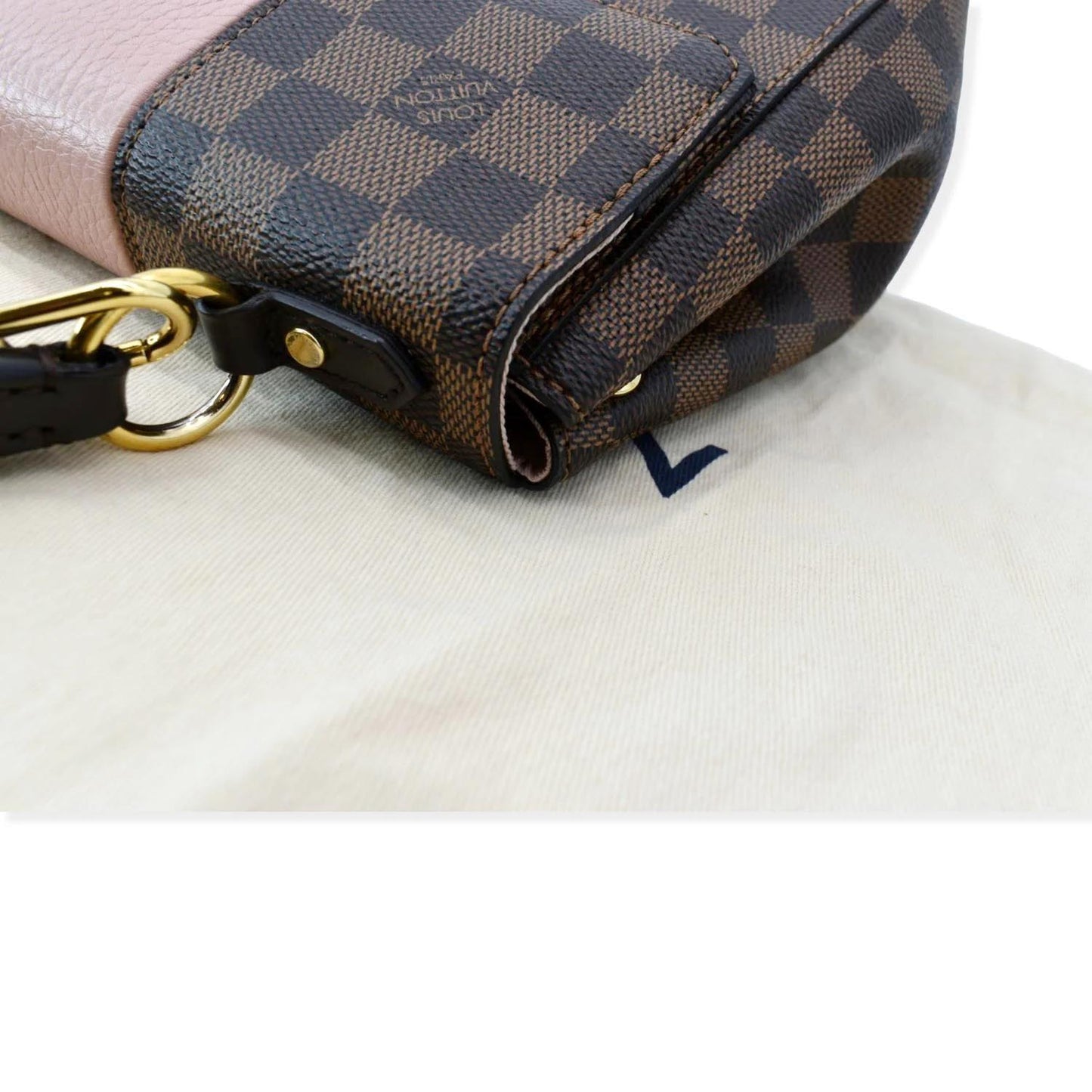 LOUIS VUITTON Bond Street BB Damier Ebene Crossbody Bag Magnolia