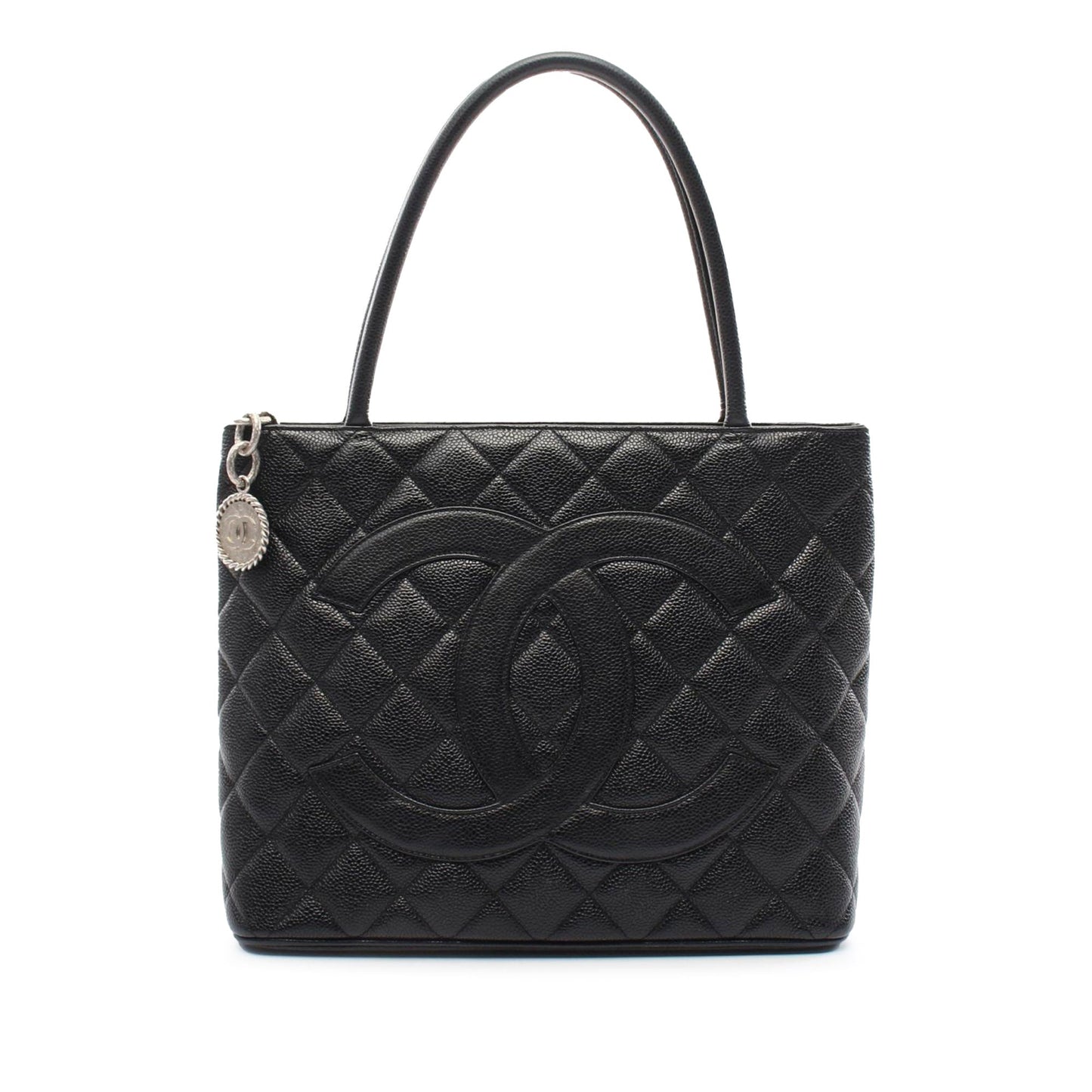 Black Chanel Caviar Medallion Tote