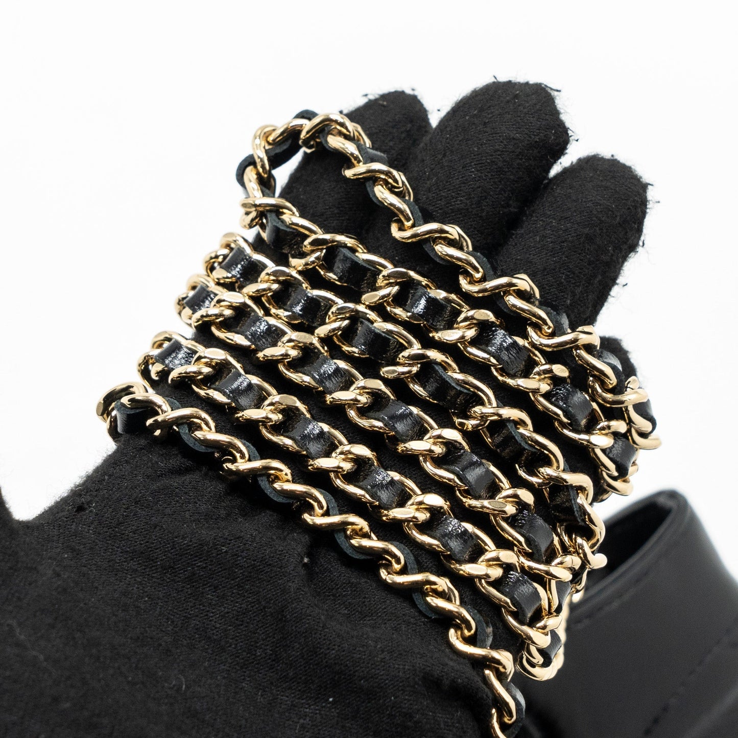 Chanel 24c Mini 31 Clutch With Chain Shiny Calfskin Black LGHW(Microchip)