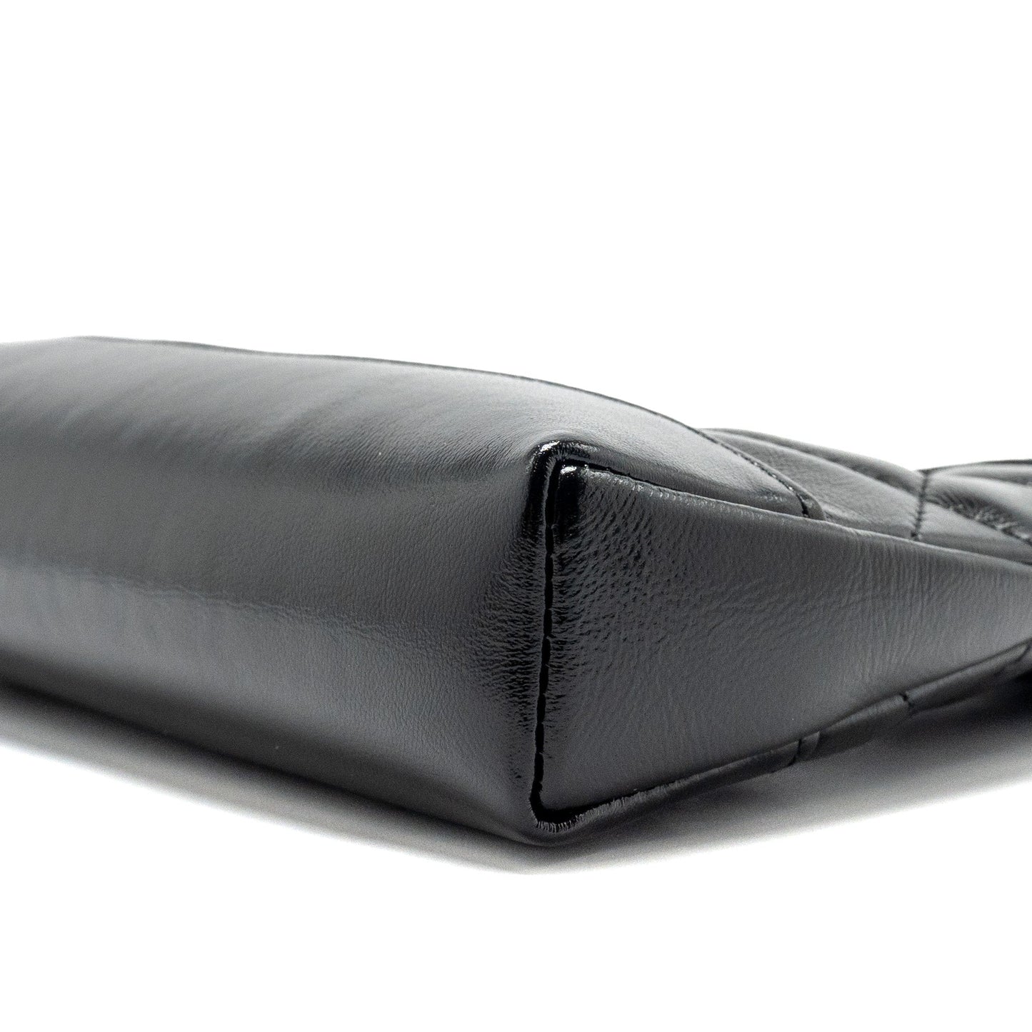 Chanel mini 31 Clutch with Chain Shiny Calfskin Black LGHW (Microchip)