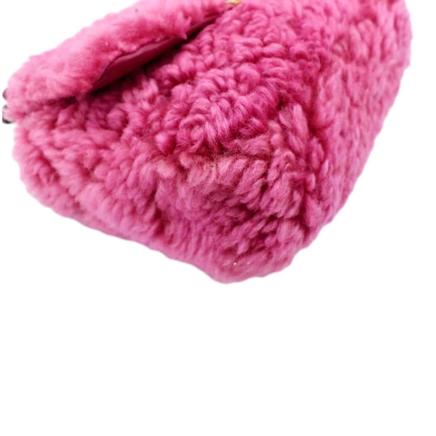 CHANEL 19 Flap Shearling Sheepskin Shoulder Bag Pink