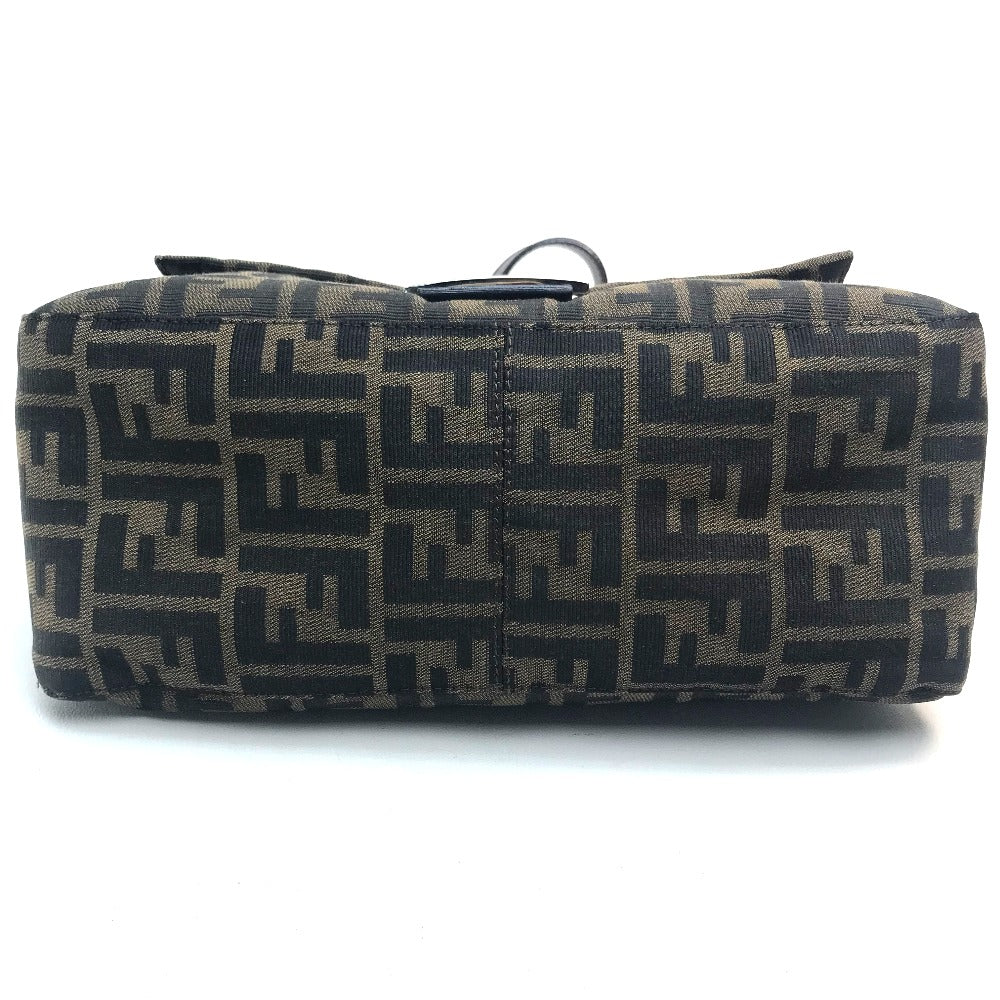 FENDI Shoulder Bag Canvas / leather Brown Zucca FF pattern Mamma Bucket Women Used