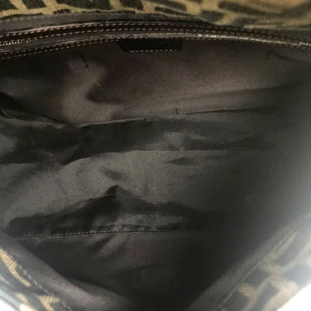 FENDI Shoulder Bag Canvas / leather Brown Zucca FF pattern Mamma Bucket Women Used
