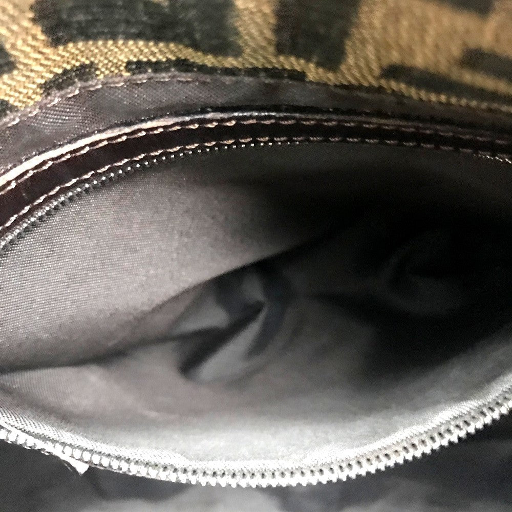 FENDI Shoulder Bag Canvas / leather Brown Zucca FF pattern Mamma Bucket Women Used