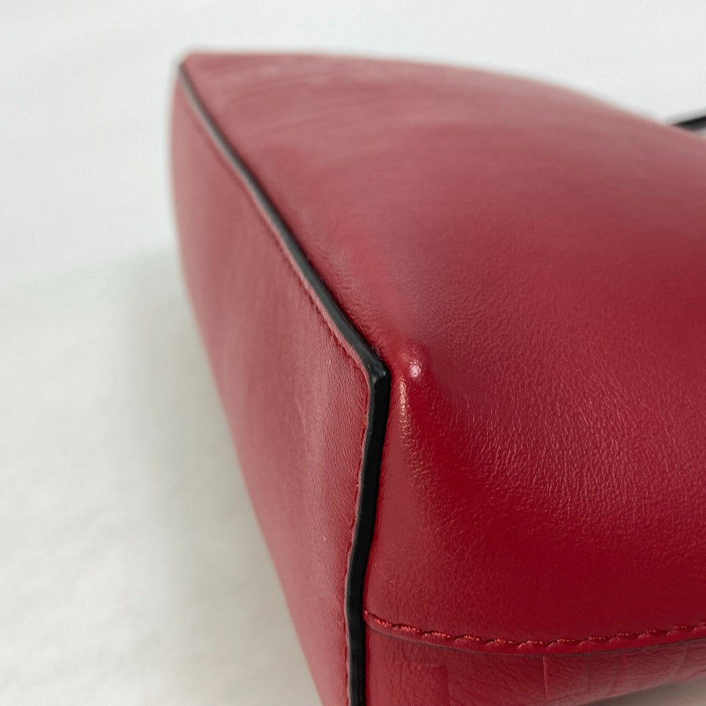 FENDI Clutch bag 7N0106 leather Red Zucca mens Used