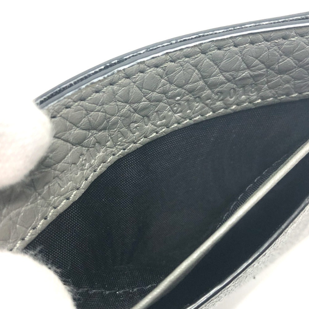FENDI Card Case 7M0310 leather gray FF Baguette mens Used